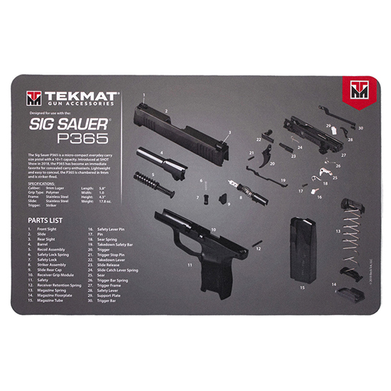 TEKMAT GUN CLEANING MAT SIG P365 - Hunting Accessories